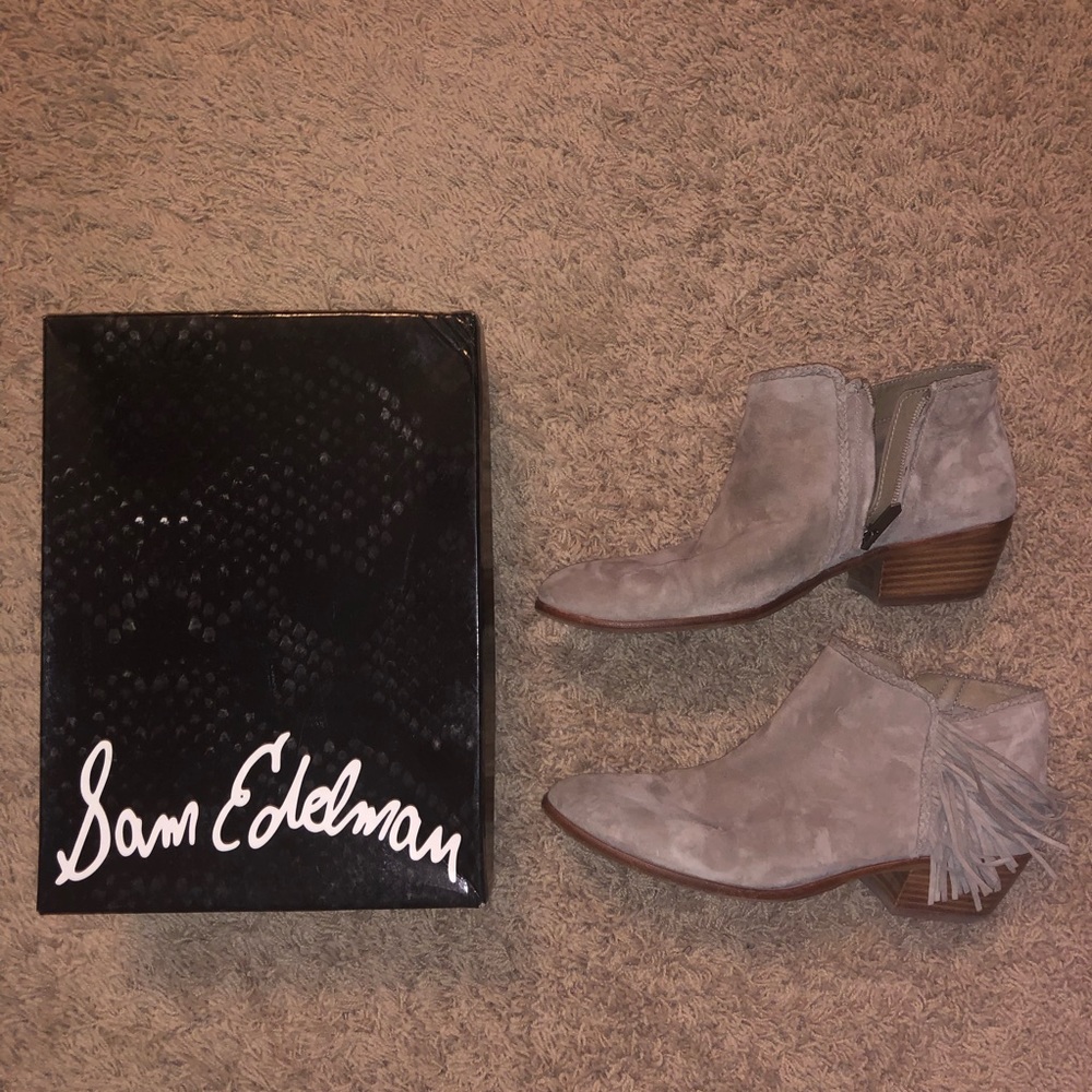 Sam Edelman fringe booties